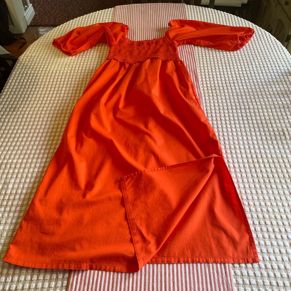 Free Assembly Womens Smocked Midi Dress Size S - Picture 5 of 15